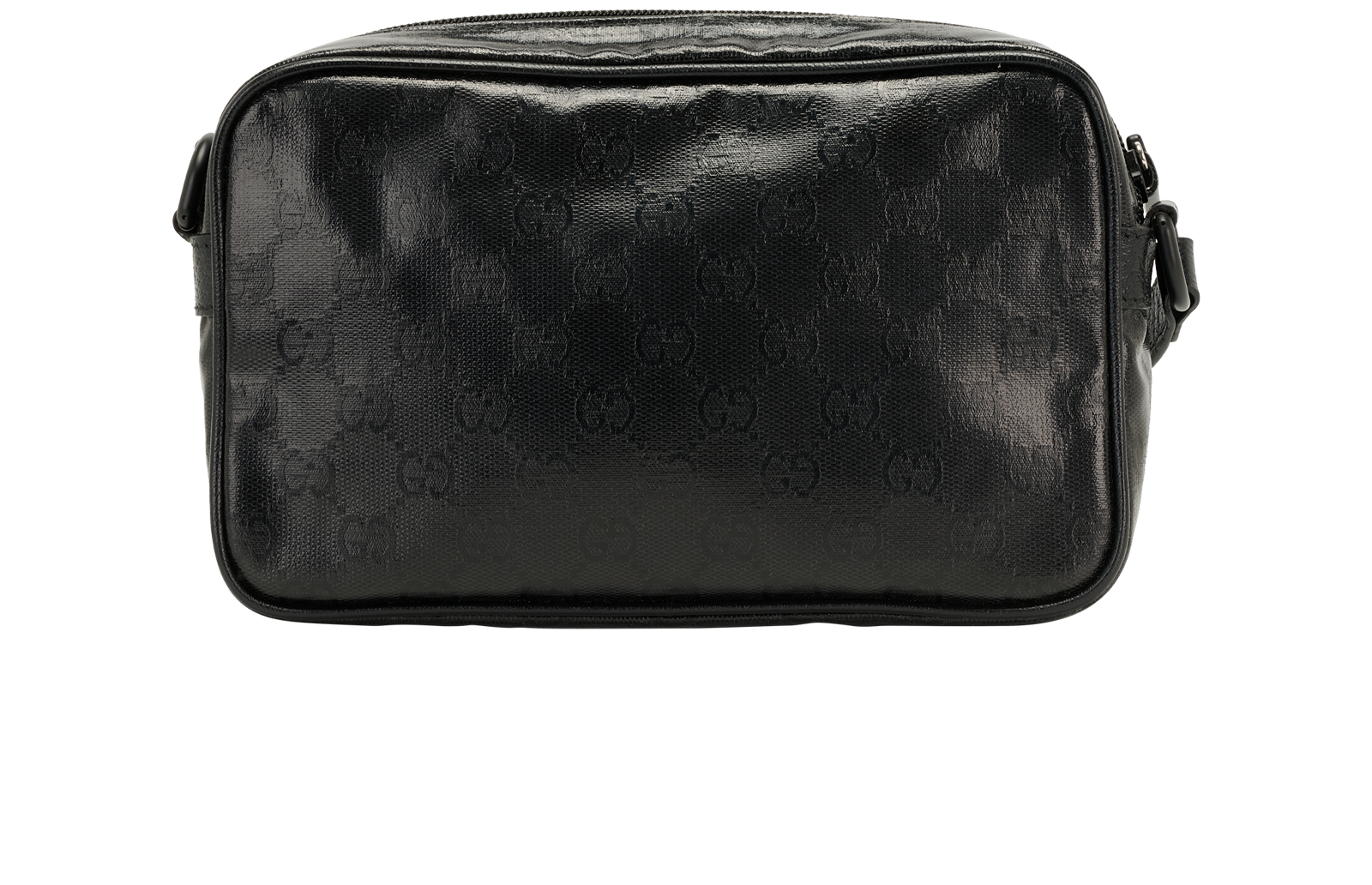 GG Crystal Crossbody, &pound;550, Handbags, Black, Coated Canvas/Crystal, Back view